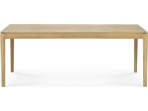 Bok 79-Inch Rectangle Extendable Dining Table in Solid Oak