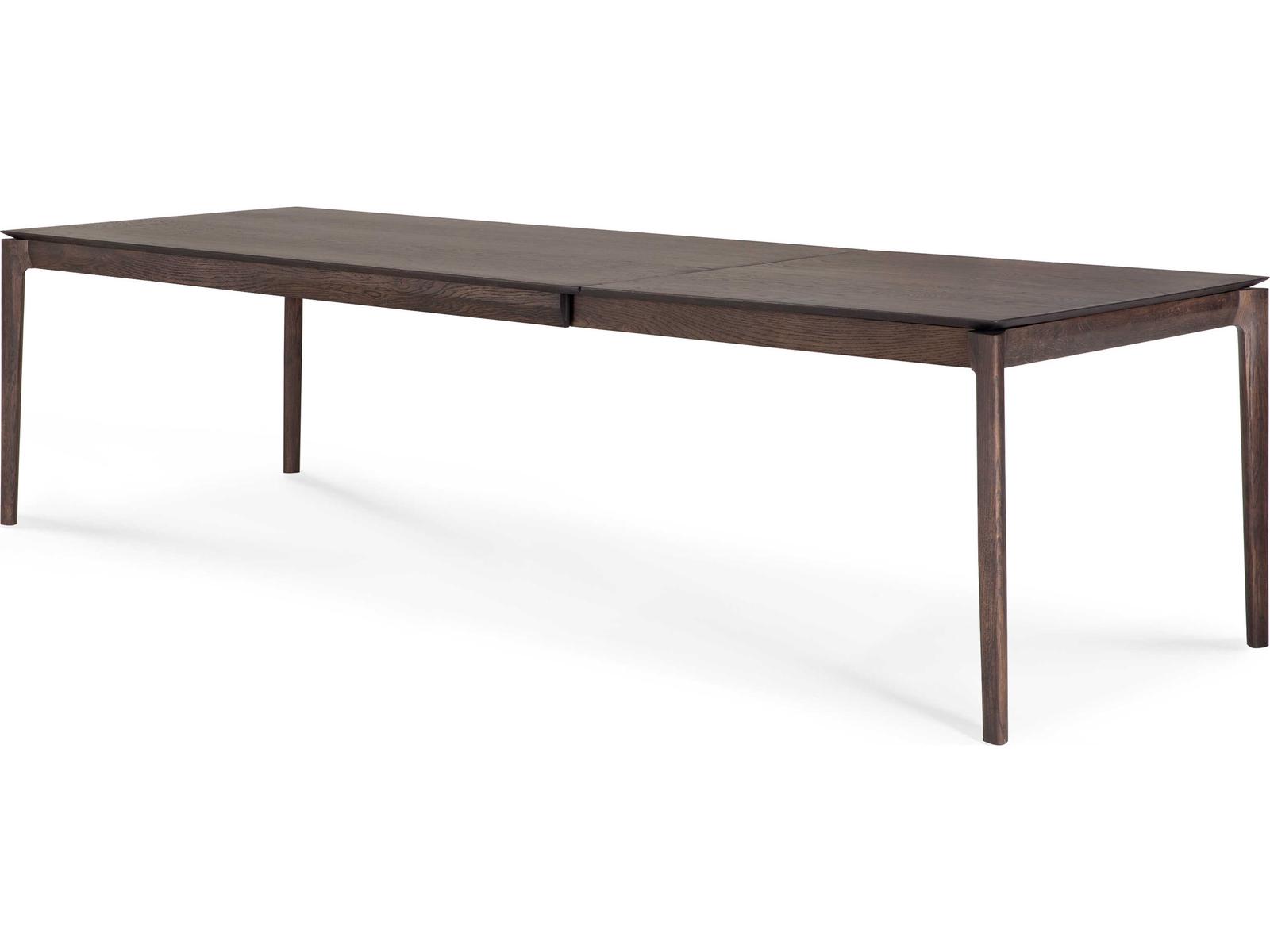 Bok 79-118 Inch Extendable Oak Dining Table in Oak Brown