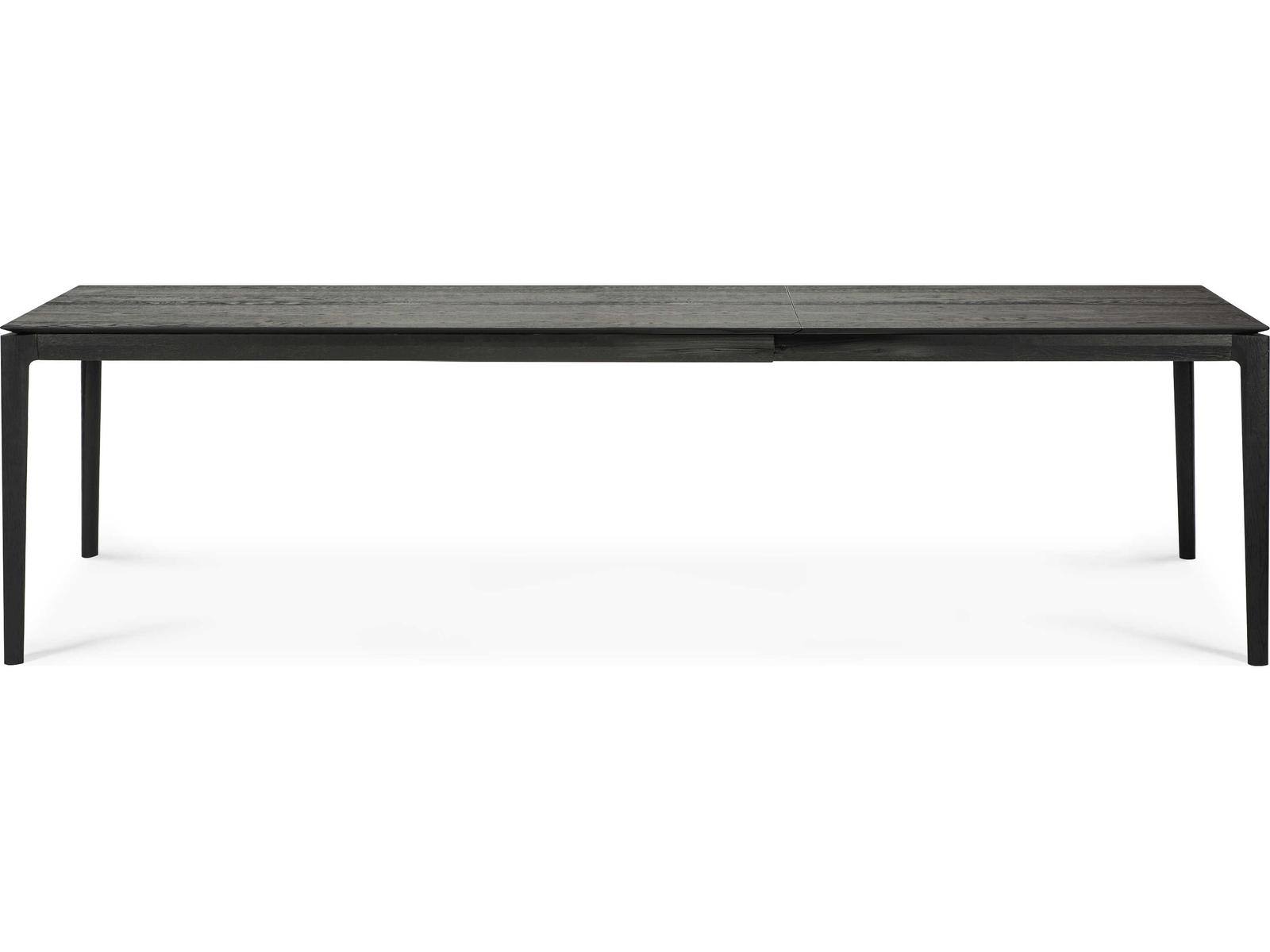Bok Extendable Rectangle Dining Table Black Oak 79 to 118 Inch