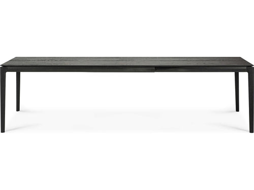 Bok Extendable Rectangle Dining Table Black Oak 79 to 118 Inch