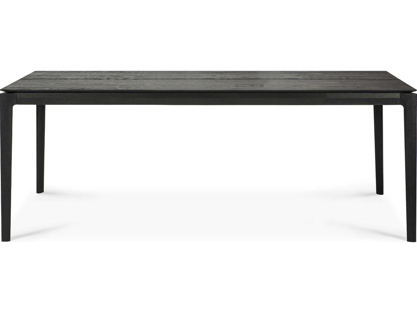 Bok Extendable Rectangle Dining Table Black Oak 79 to 118 Inch