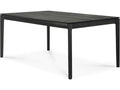 Bok 63-95 Inch Rectangle Extendable Dining Table in Black Tainted Oak