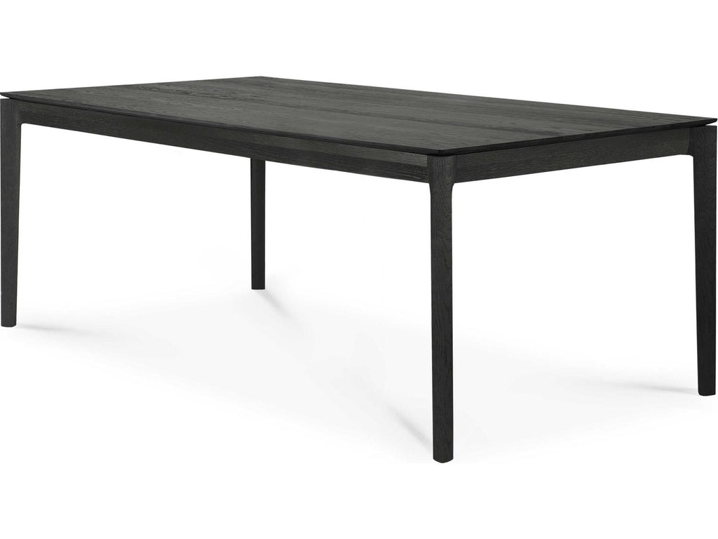 Bok 71-110 Inch Extendable Rectangle Dining Table Black Oak