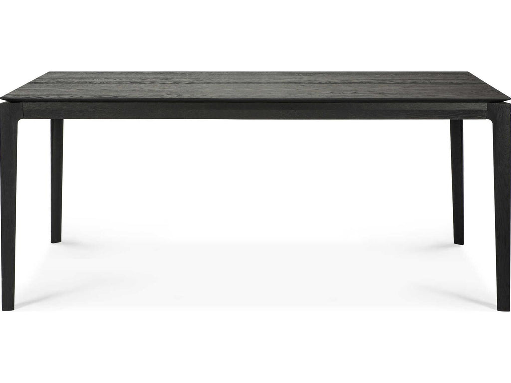 Bok 71-110 Inch Extendable Rectangle Dining Table Black Oak