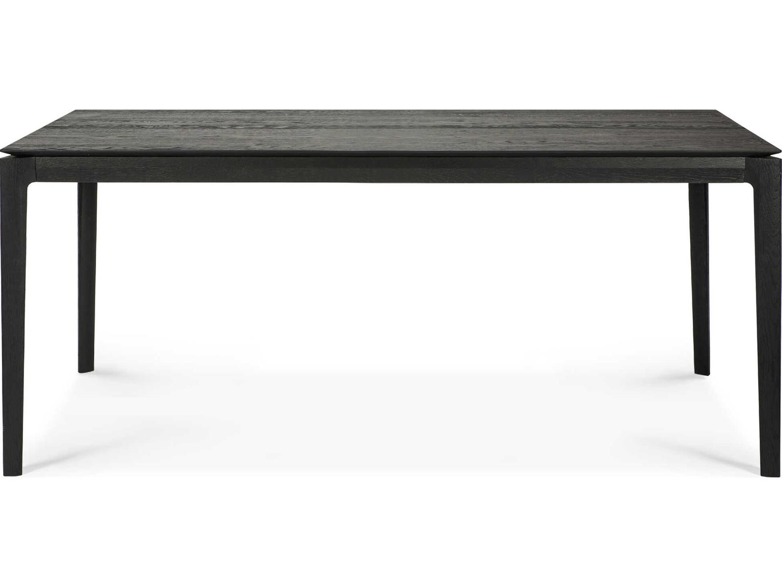 Bok 71-110 Inch Extendable Rectangle Dining Table Black Oak