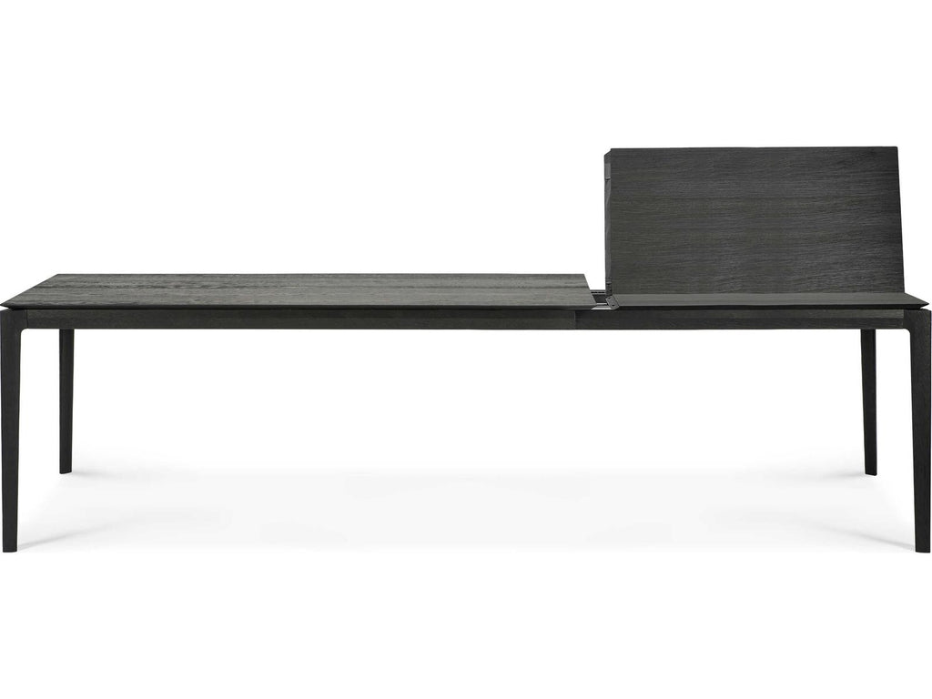 Bok 71-110 Inch Extendable Rectangle Dining Table Black Oak