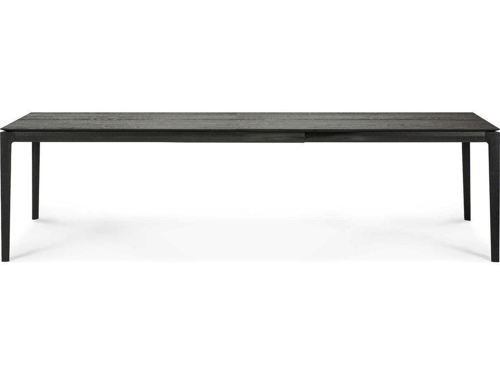 Bok 71-110 Inch Extendable Rectangle Dining Table Black Oak