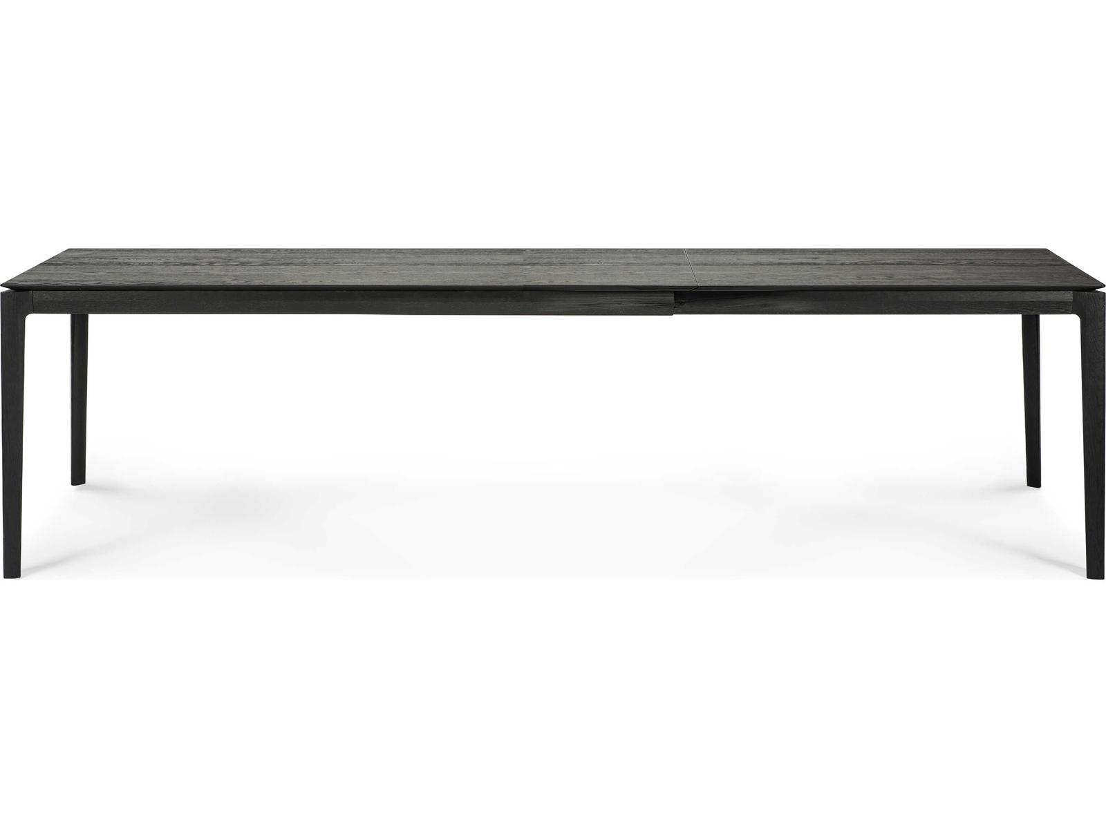 Bok 71-110 Inch Extendable Rectangle Dining Table Black Oak