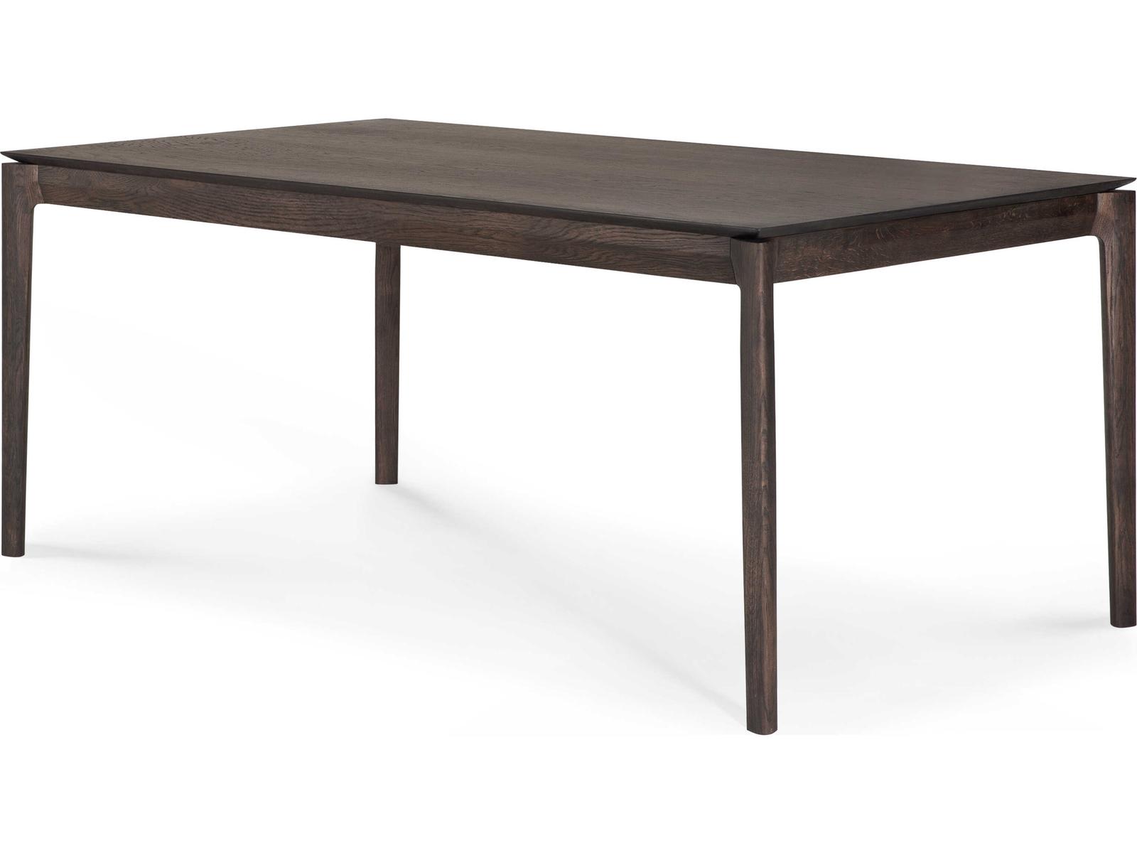 Bok Oak Brown Extendable Dining Table 78 Inch to 118 Inch
