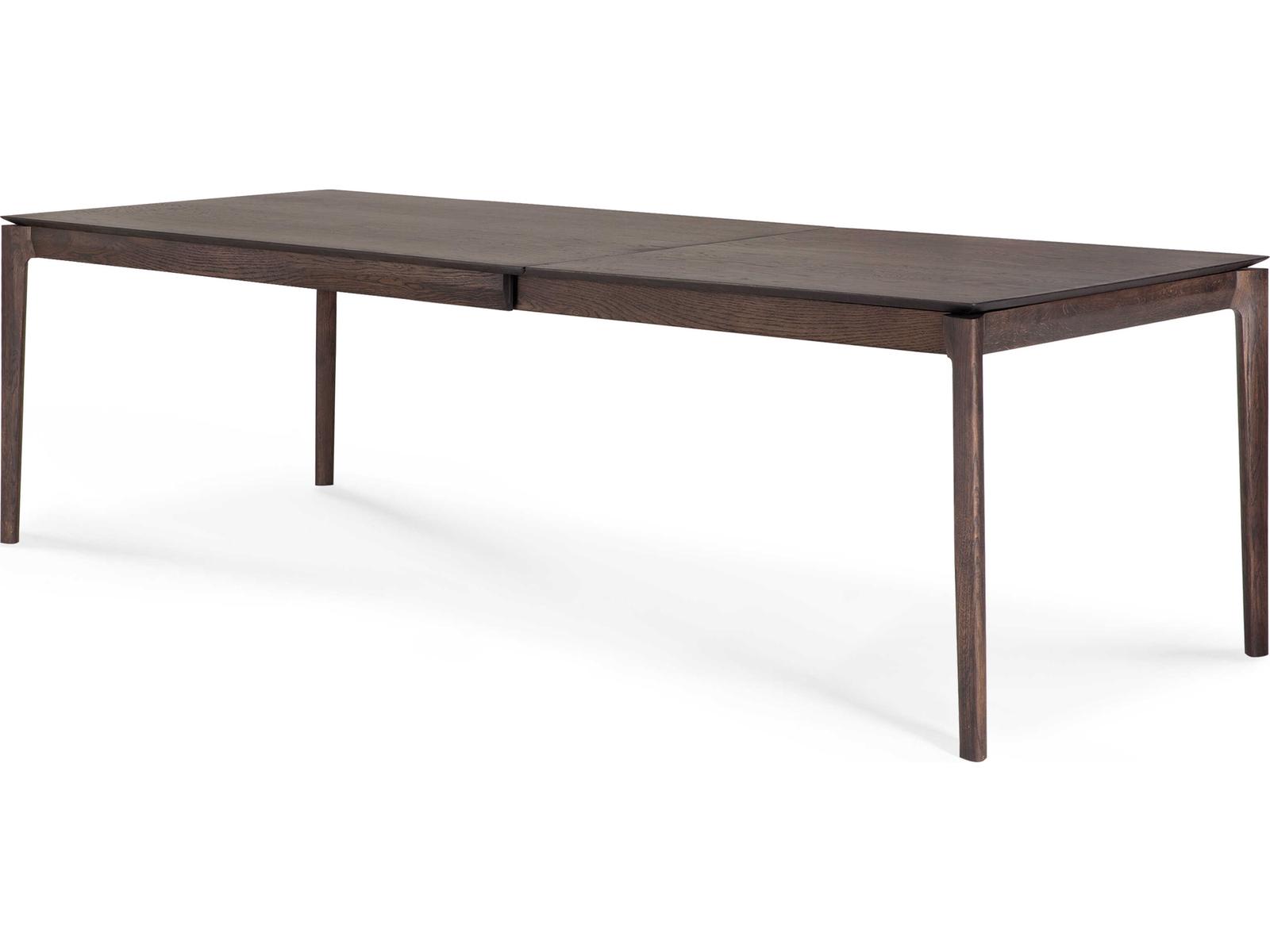 Bok Oak Brown Extendable Dining Table 78 Inch to 118 Inch