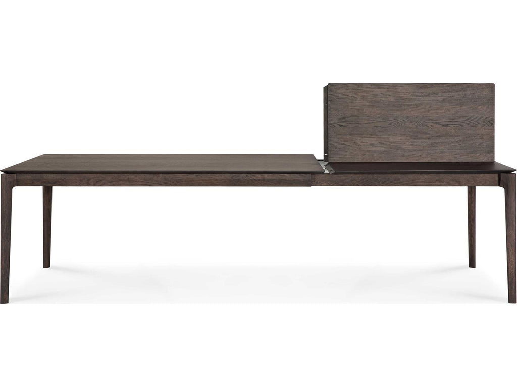 Bok Oak Brown Extendable Dining Table 78 Inch to 118 Inch