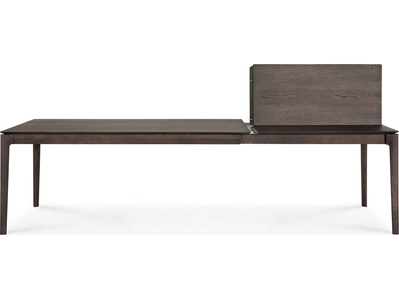 Bok Oak Brown Extendable Dining Table 78 Inch to 118 Inch