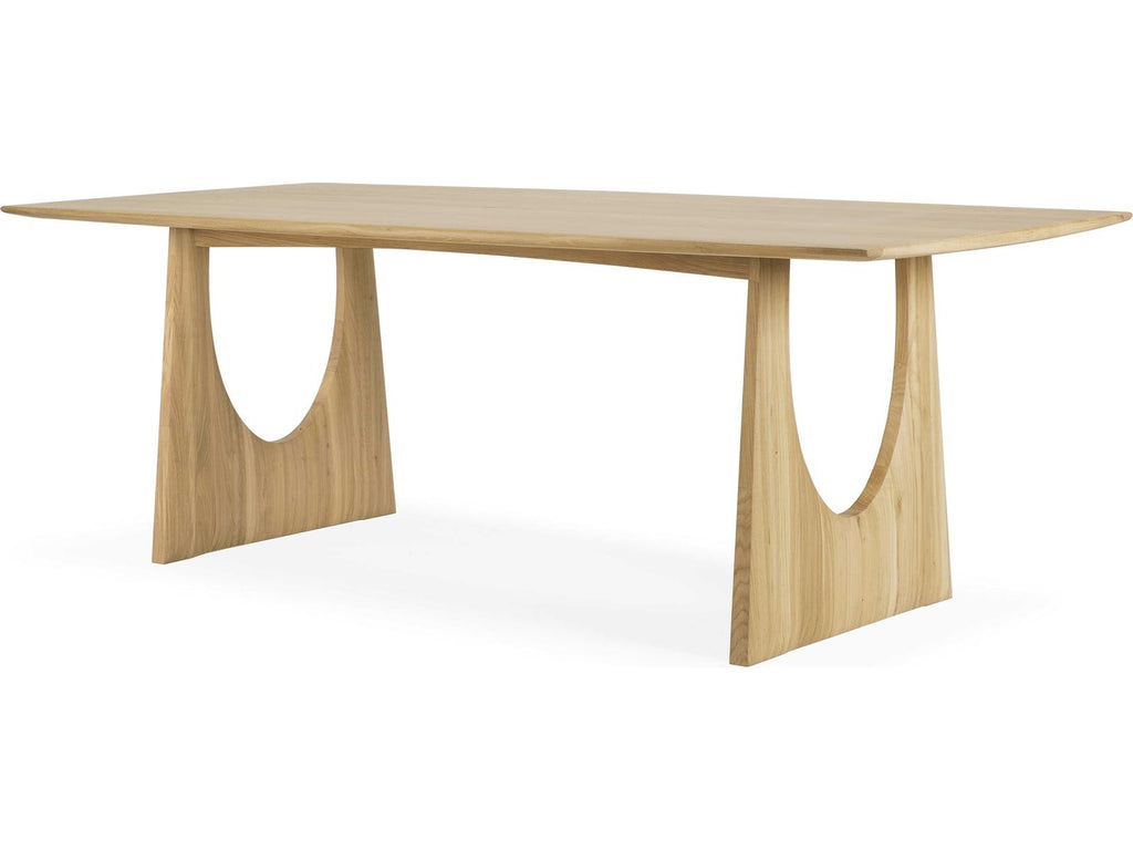 Geometric 87-Inch Rectangle Dining Table in Natural Oak