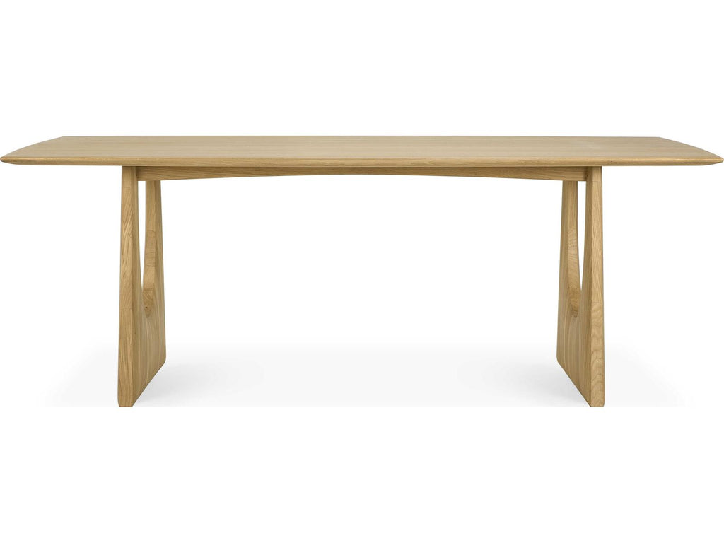 Geometric 87-Inch Rectangle Dining Table in Natural Oak