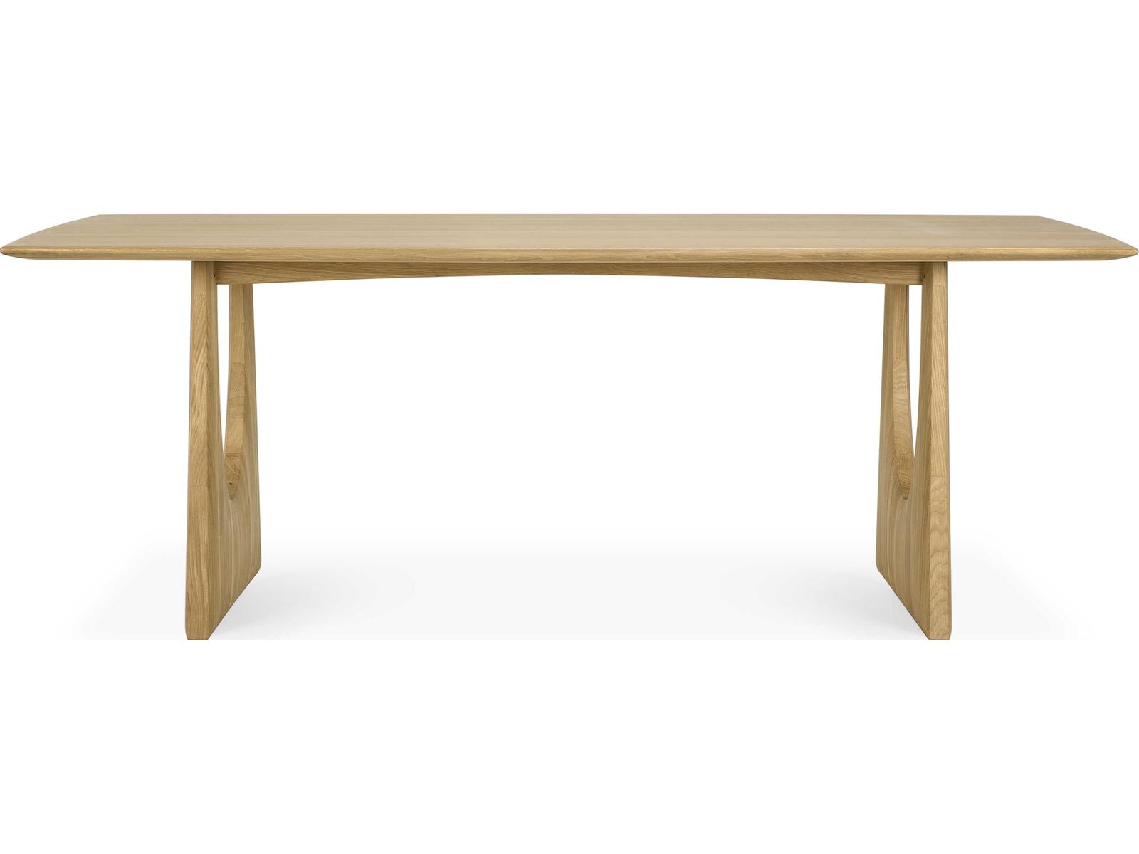 Geometric 87-Inch Rectangle Dining Table in Natural Oak