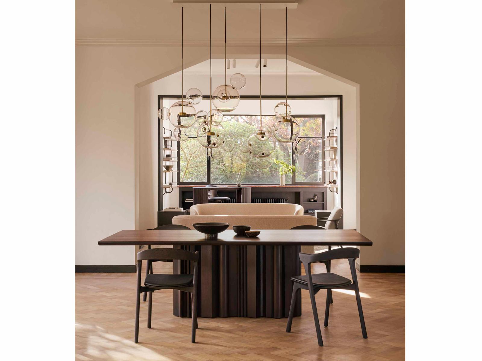 Sequence Rectangle Dining Table in Dark Brown Mahogany