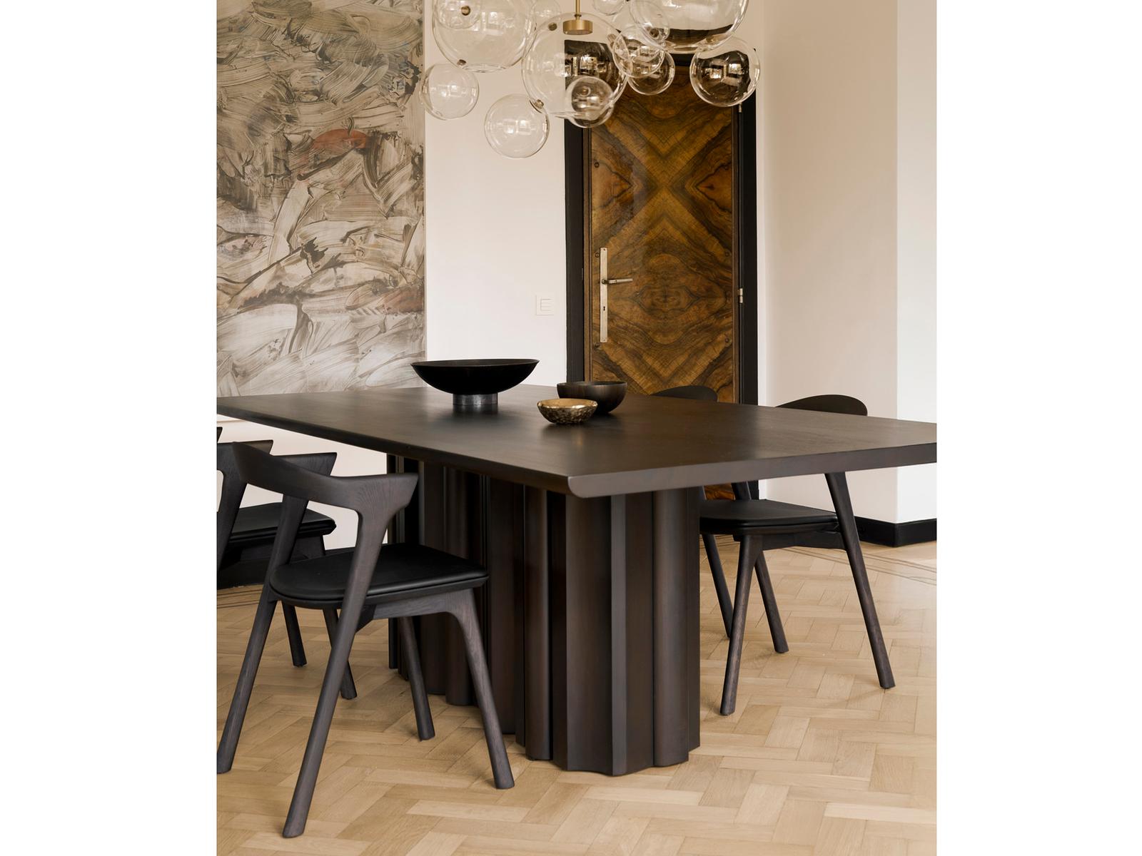 Sequence Rectangle Dining Table in Dark Brown Mahogany