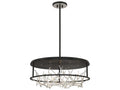 Eurofase Aerie 7-Light Round Chandelier in Silver-Black Finish