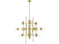 Eurofase 12-Light Traiton Chandelier in Gold with Clear Glass Globes