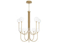 Eurofase Iissa 10-Light Gold Chandelier with Glass Globes