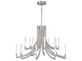 Eurofase Olette 20-Light Linear Chandelier in Satin Nickel with Frosted Acrylic Rods