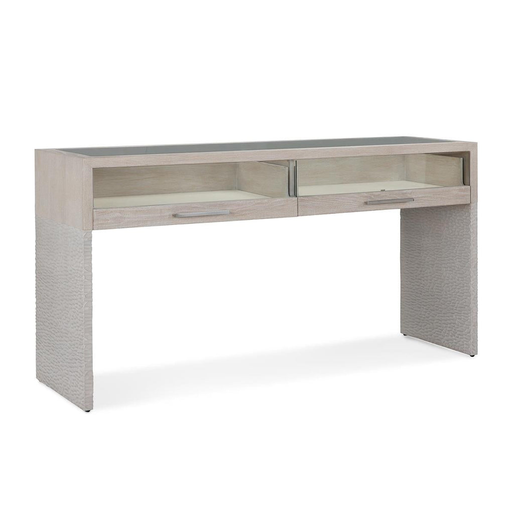 John Richard Galicia Two-Drawer Lighted Console Table