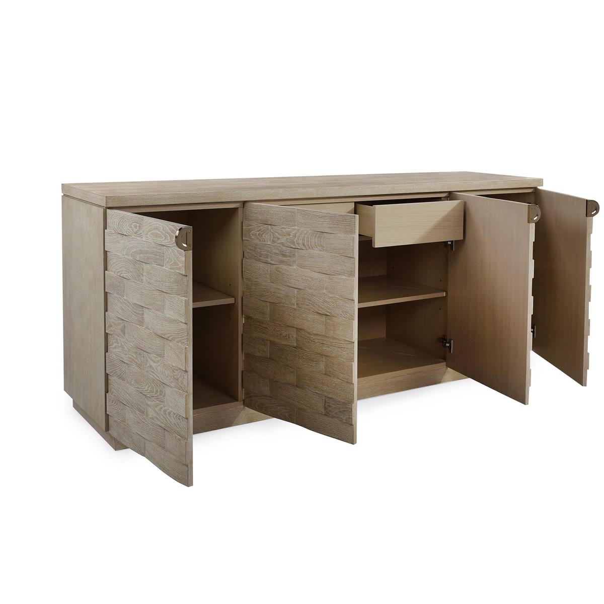 John Richard Tessere Four-Door Credenza, Limed