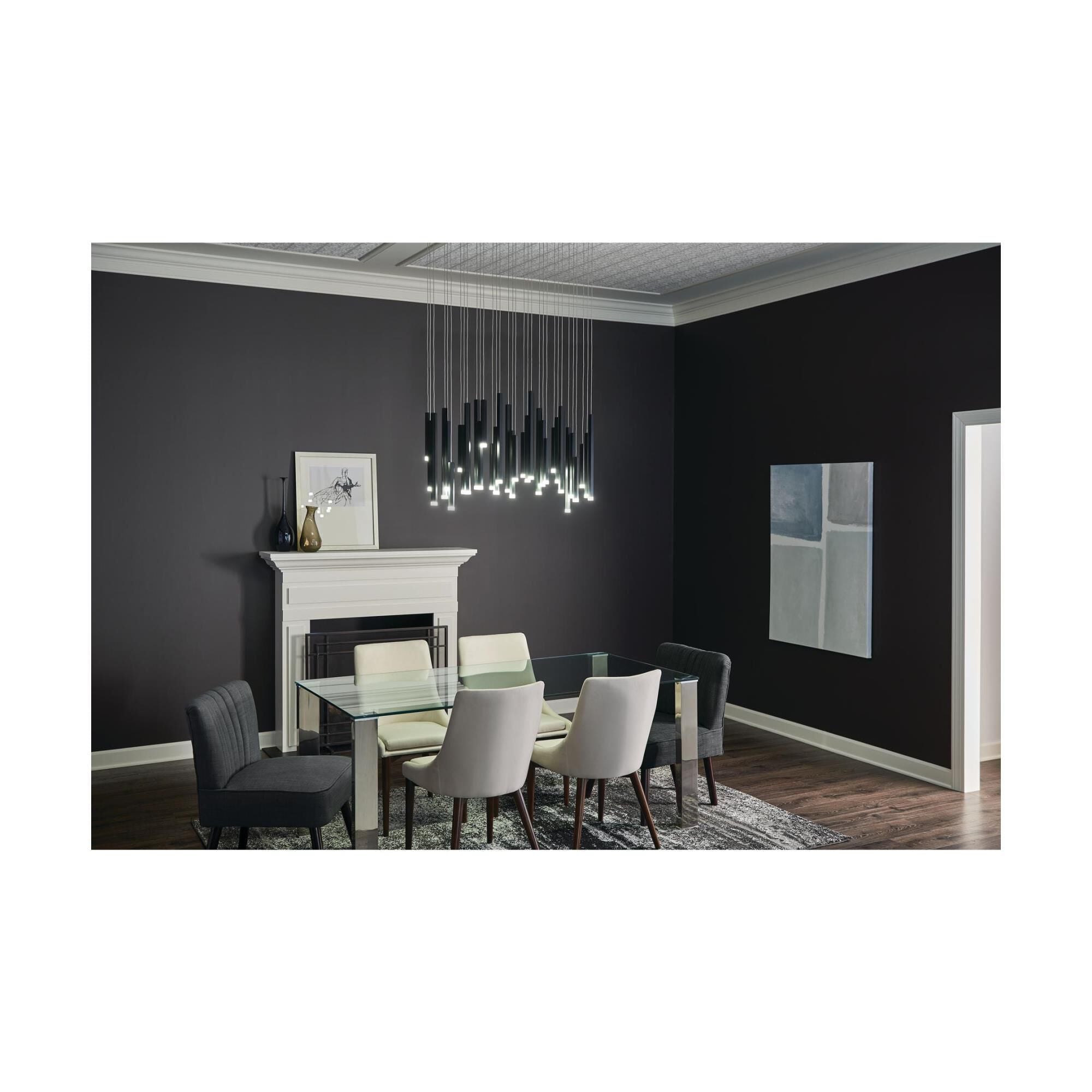 Elan Lighting Soho 5 Inch 33 Light Led Linear Suspension Light Cp184899