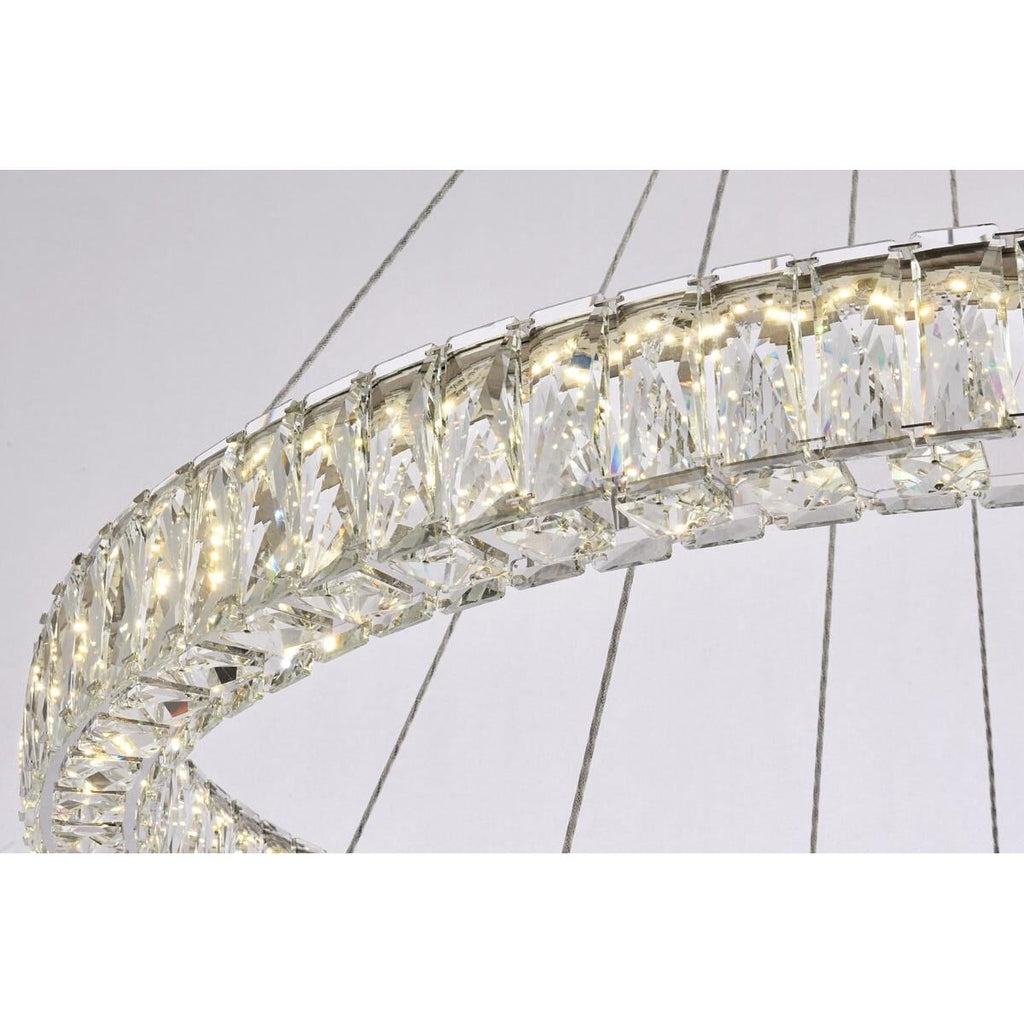 Elegant Lighting Monroe 36 Inch 2 Light Led Chandelier Cp774583