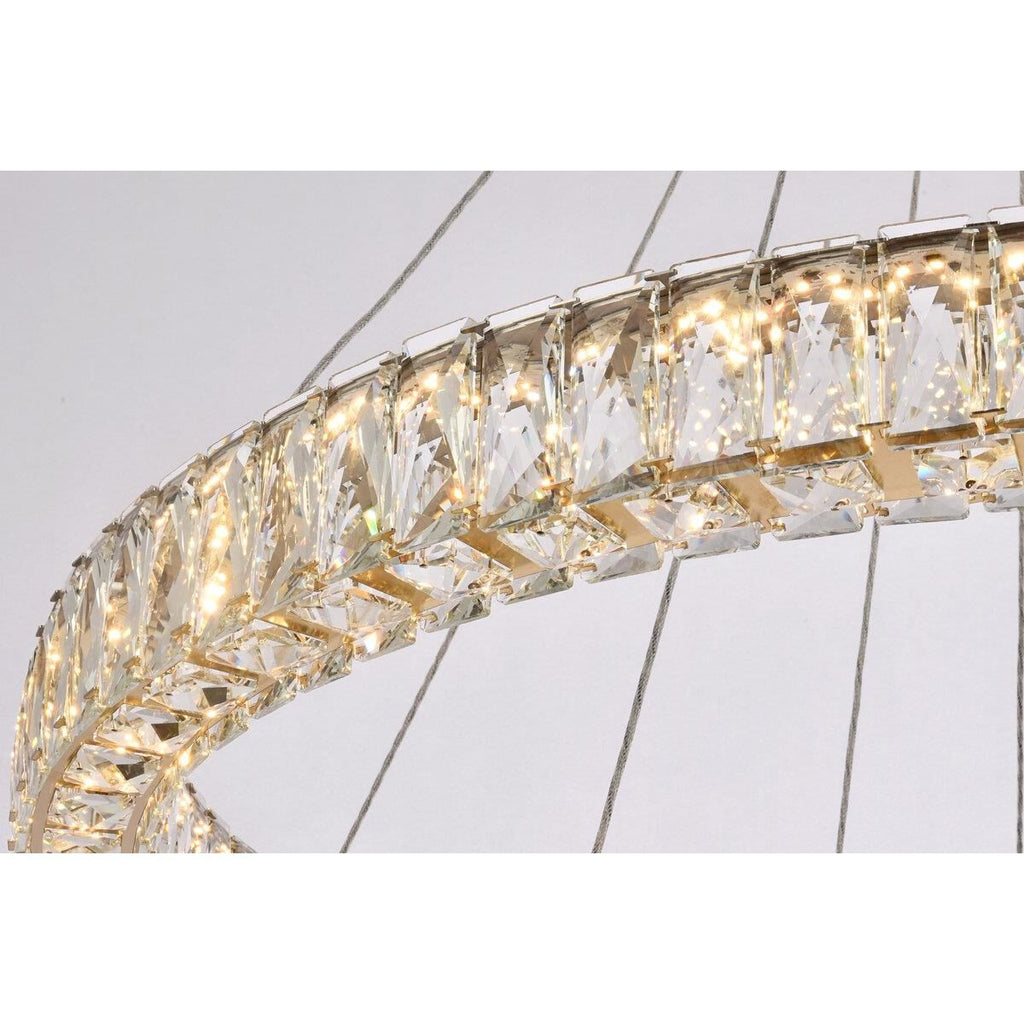 Elegant Lighting Monroe 36 Inch 2 Light Led Chandelier Cp774583