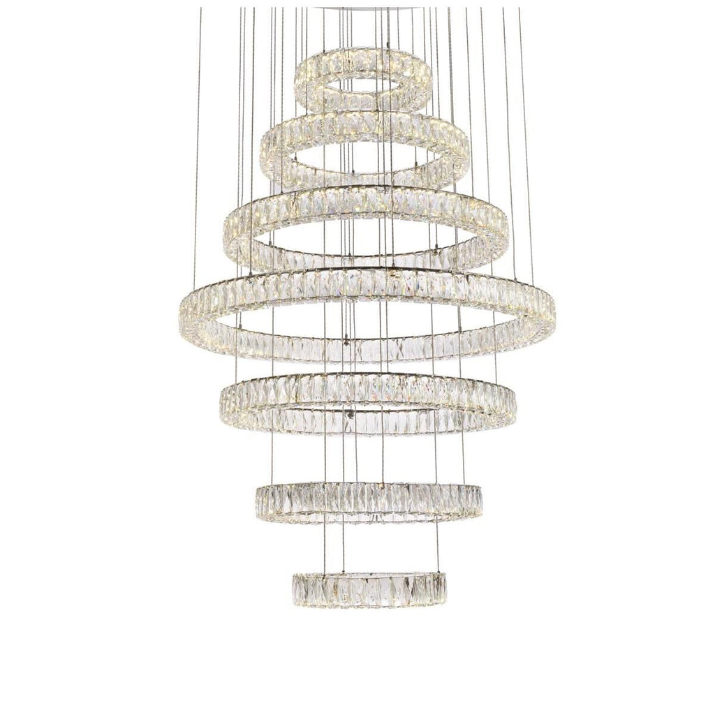 Elegant Lighting Monroe 40 Inch 7 Light Led Chandelier Cp774587