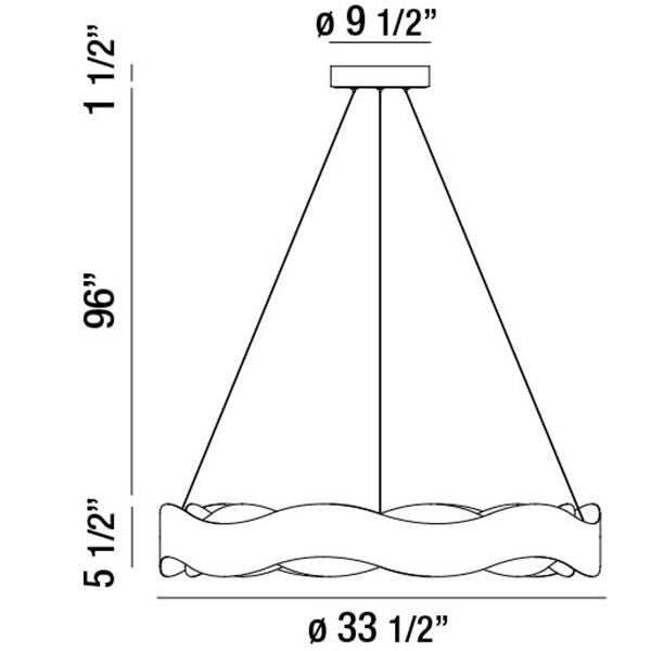 Eurofase Lighting Vaughan 33 Inch Led Chandelier Cp784953