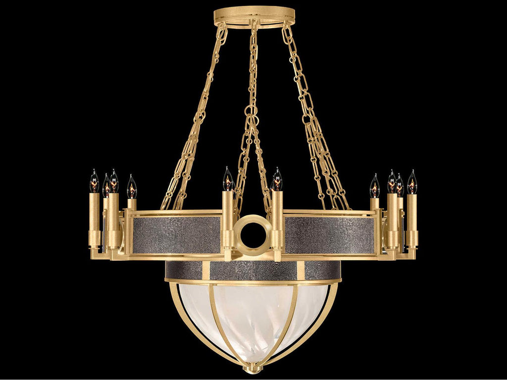 Fine Art Handcrafted Lighting Mirage 15-Light Gold Leaf Traditional Chandelier