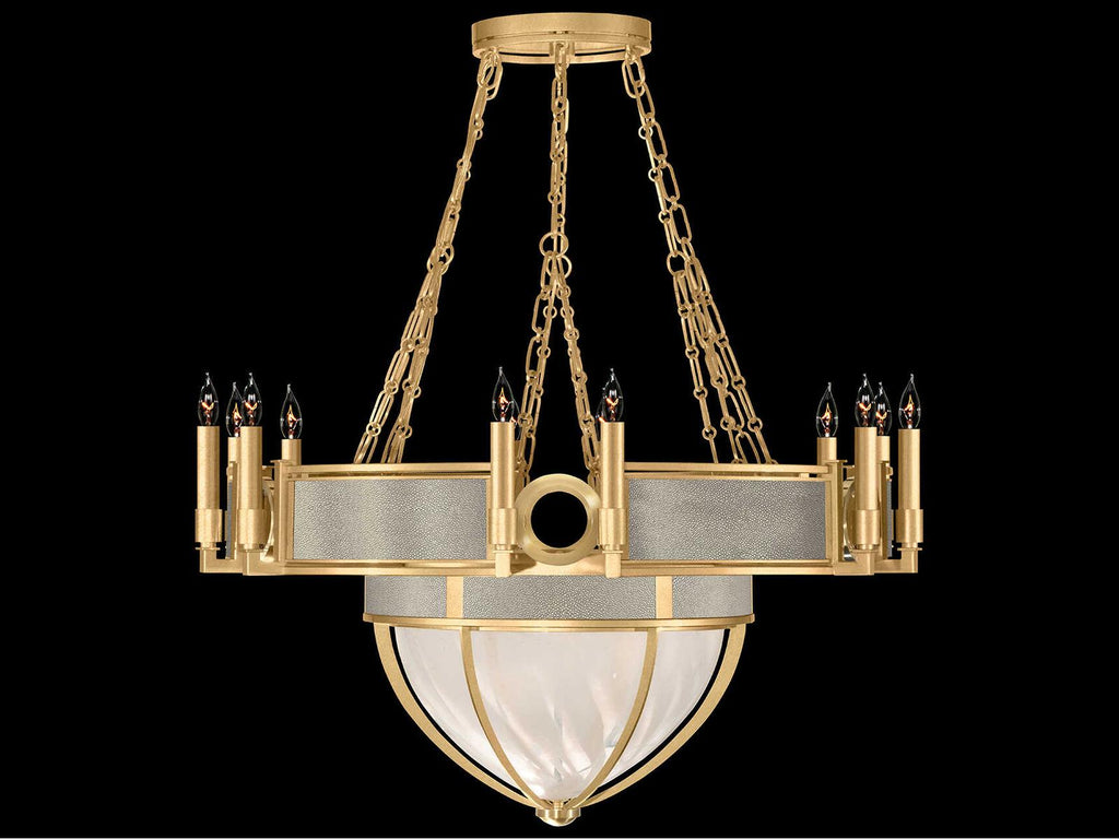 Fine Art Handcrafted Lighting Mirage 15-Light Gold Leaf Traditional Chandelier