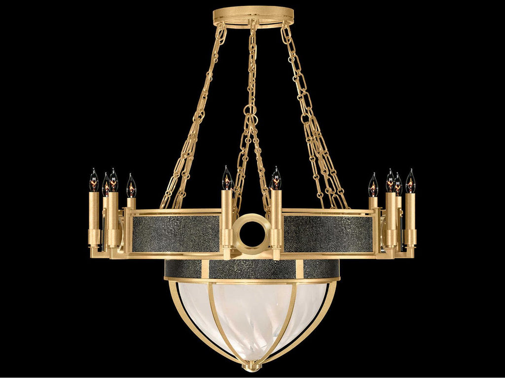 Fine Art Handcrafted Lighting Mirage 15-Light Gold Leaf Traditional Chandelier
