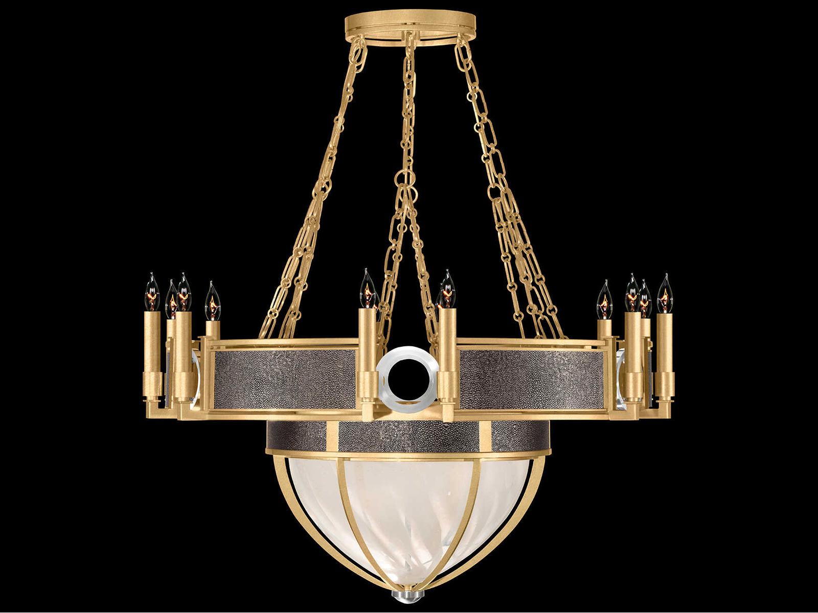 Fine Art Handcrafted Lighting Mirage 15-Light Gold Leaf Traditional Chandelier