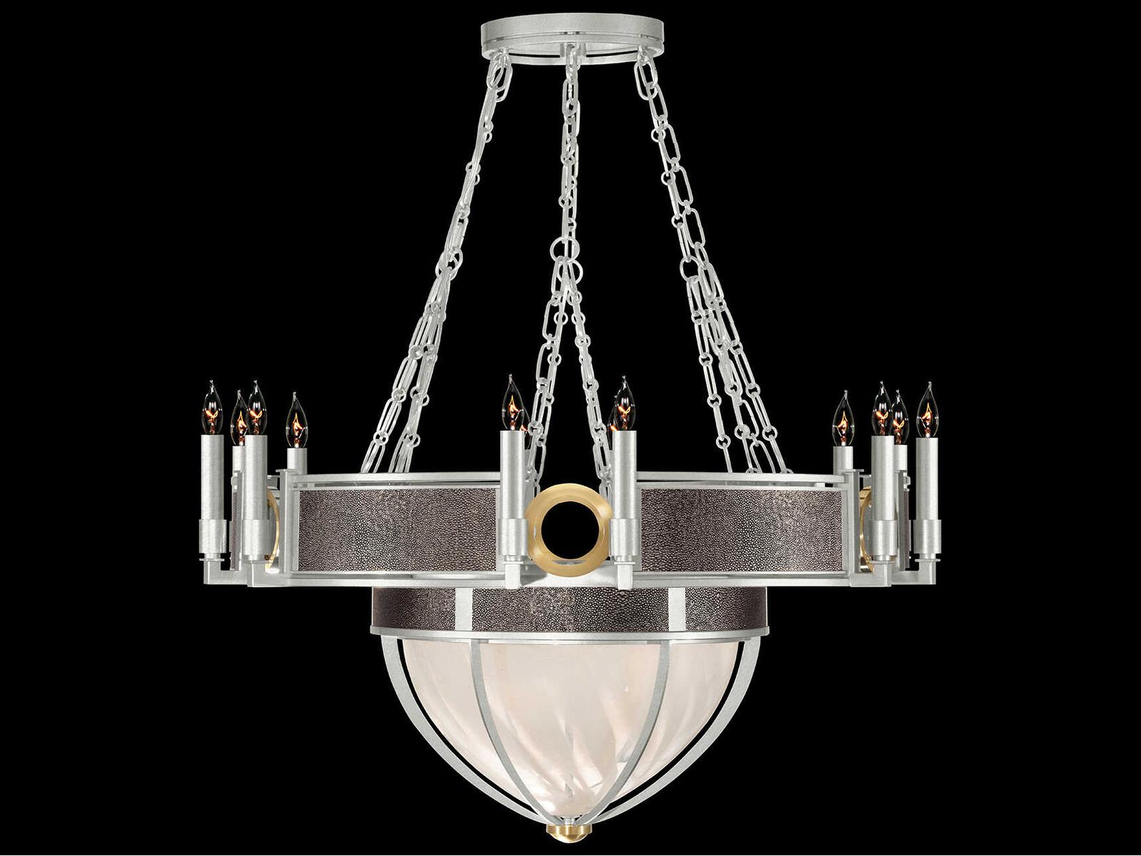 Fine Art Handcrafted Lighting 15-Light Mirage Traditional Candelabra Chandelier in Silver Leaf