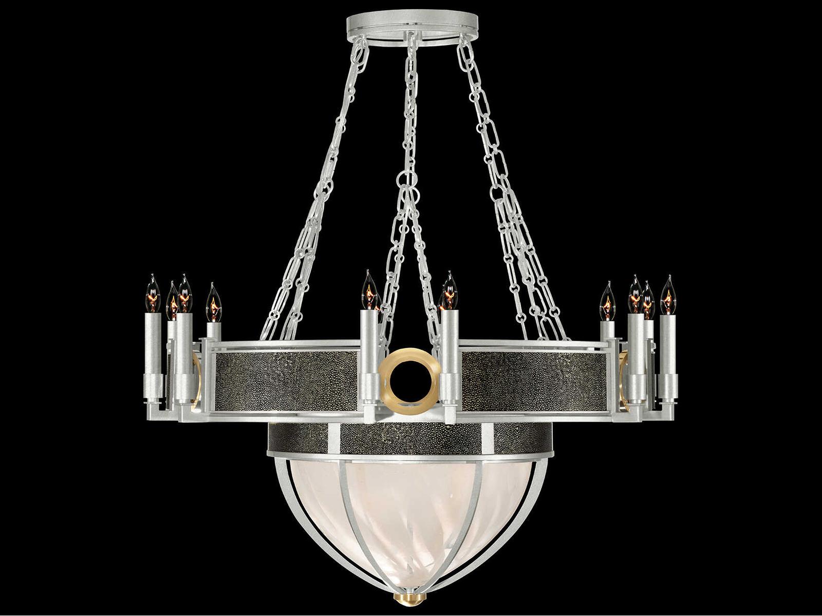 Fine Art Handcrafted Lighting 15-Light Mirage Traditional Candelabra Chandelier in Silver Leaf