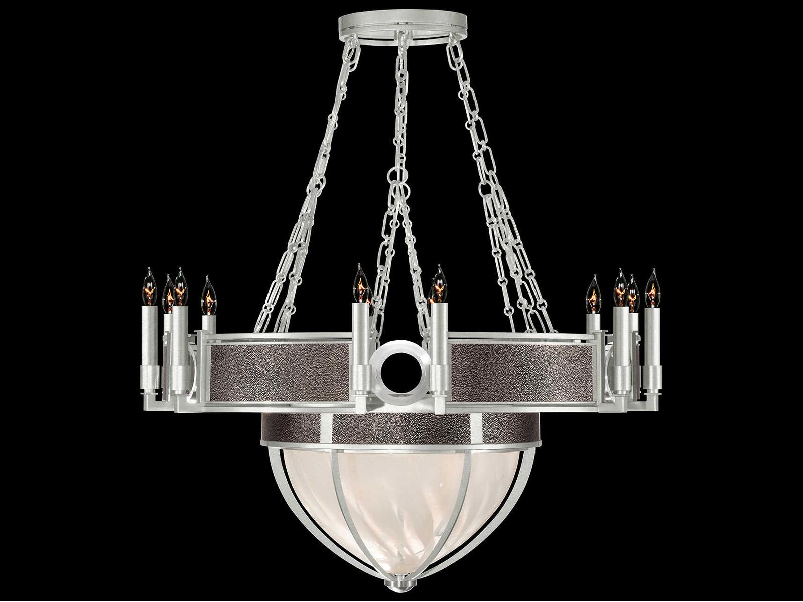 Fine Art Handcrafted Lighting 15-Light Mirage Traditional Candelabra Chandelier in Silver Leaf