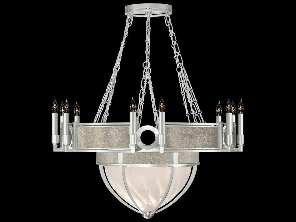 Fine Art Handcrafted Lighting 15-Light Mirage Traditional Candelabra Chandelier in Silver Leaf