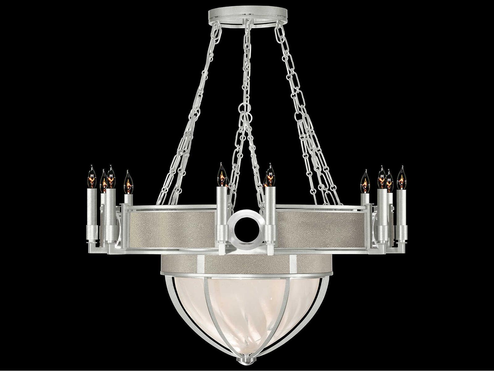 Fine Art Handcrafted Lighting 15-Light Mirage Traditional Candelabra Chandelier in Silver Leaf