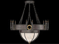 Fine Art Handcrafted Lighting Mirage 15-Light Candelabra Chandelier in Midnight Steel