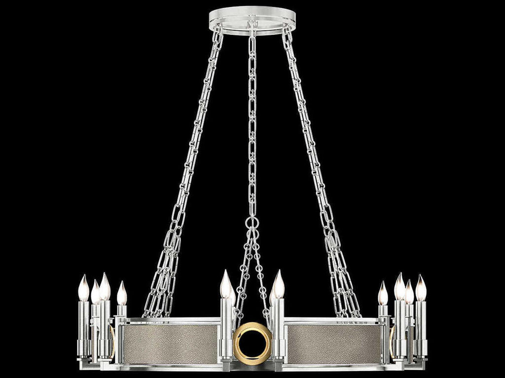 Fine Art Handcrafted Lighting Mirage 12-Light Candelabra Round Chandelier
