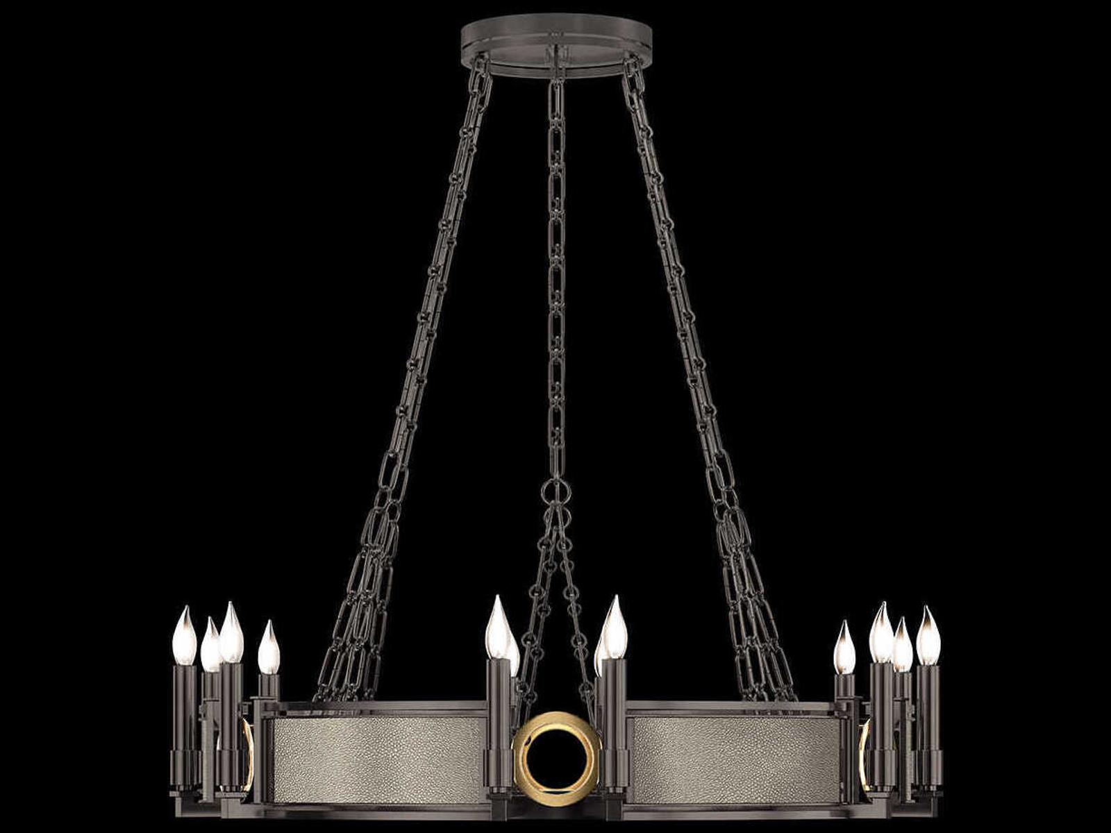Fine Art Handcrafted Lighting Mirage 12-Light Traditional Candelabra Round Chandelier