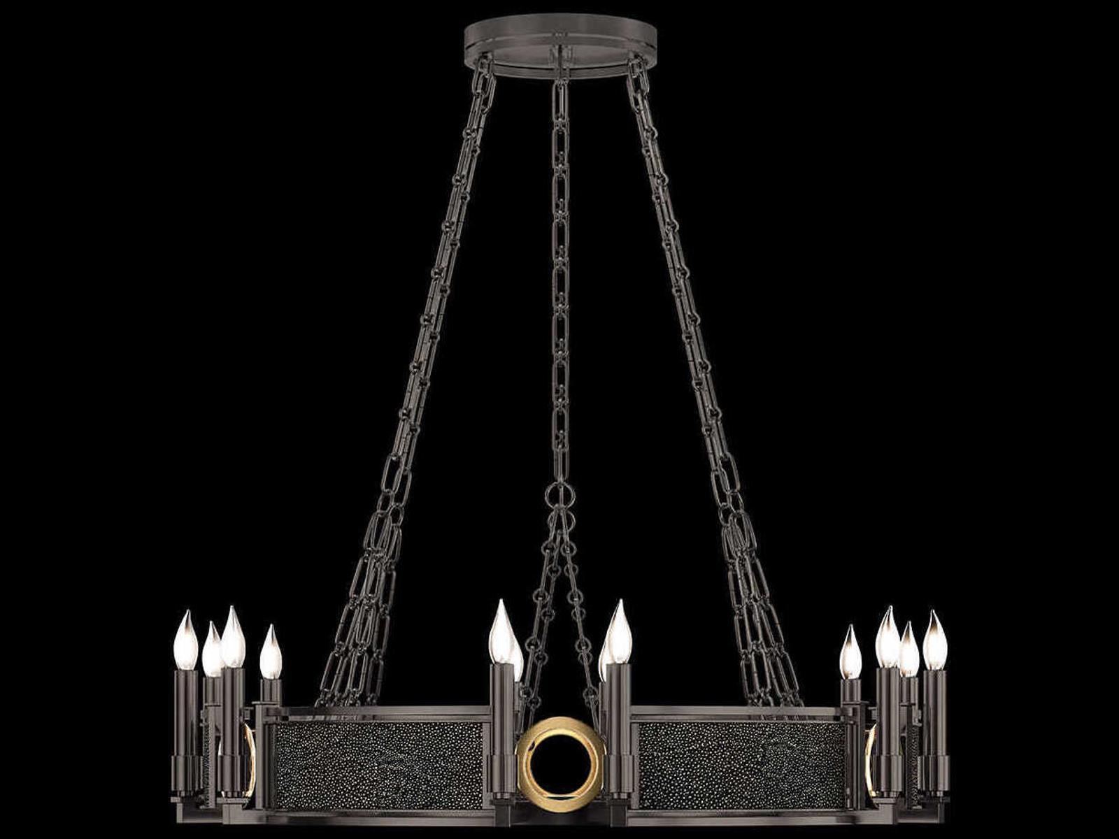 Fine Art Handcrafted Lighting Mirage 12-Light Traditional Candelabra Round Chandelier