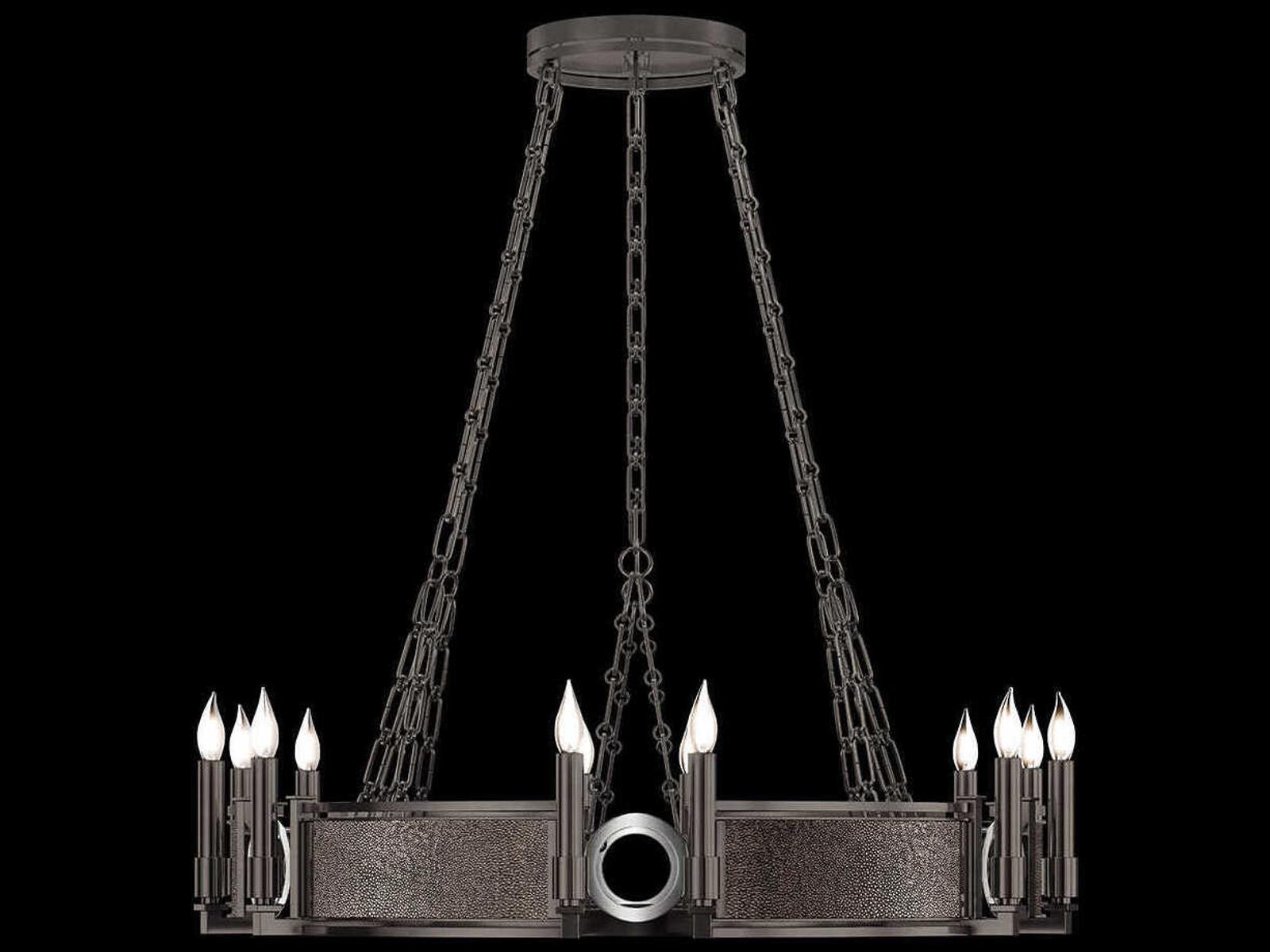 Fine Art Handcrafted Lighting Mirage 12-Light Traditional Candelabra Round Chandelier