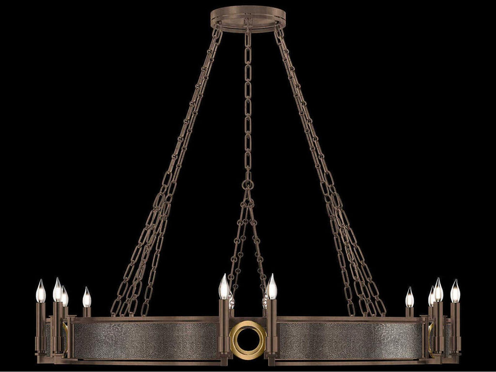 Fine Art Handcrafted Lighting 12-Light Mirage Round Chandelier in Bronze