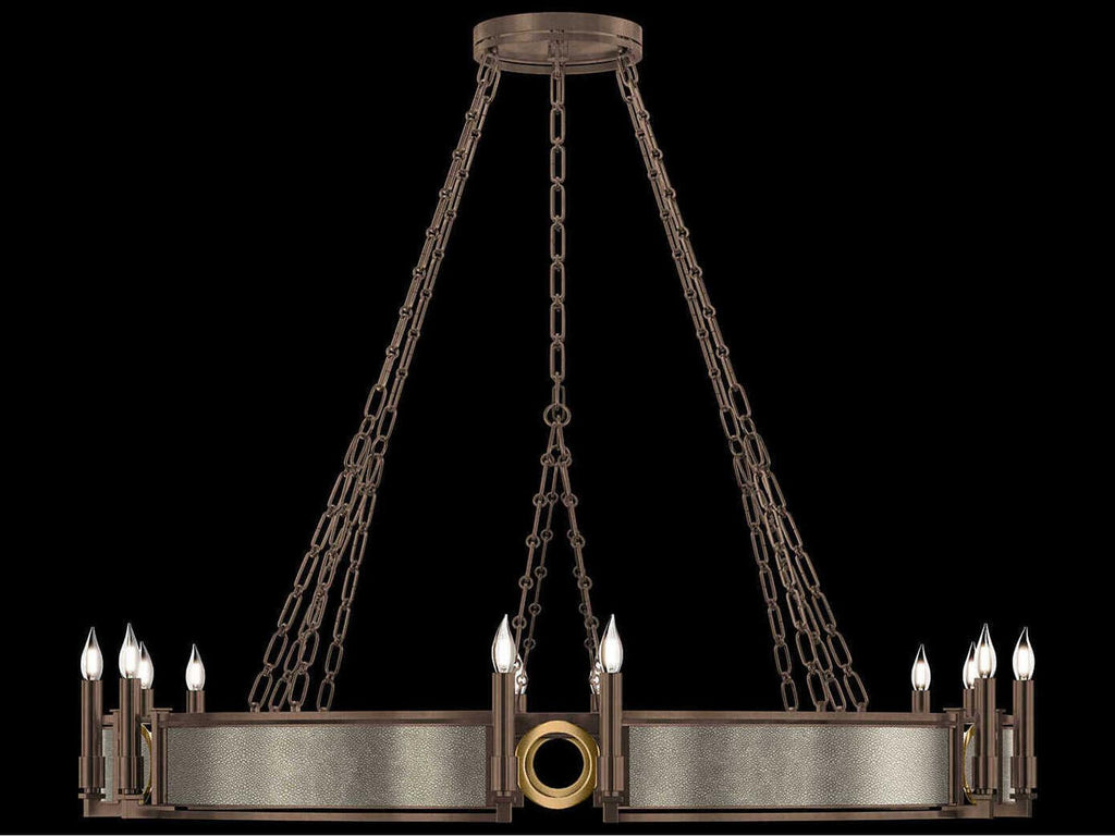 Fine Art Handcrafted Lighting 12-Light Mirage Round Chandelier in Bronze