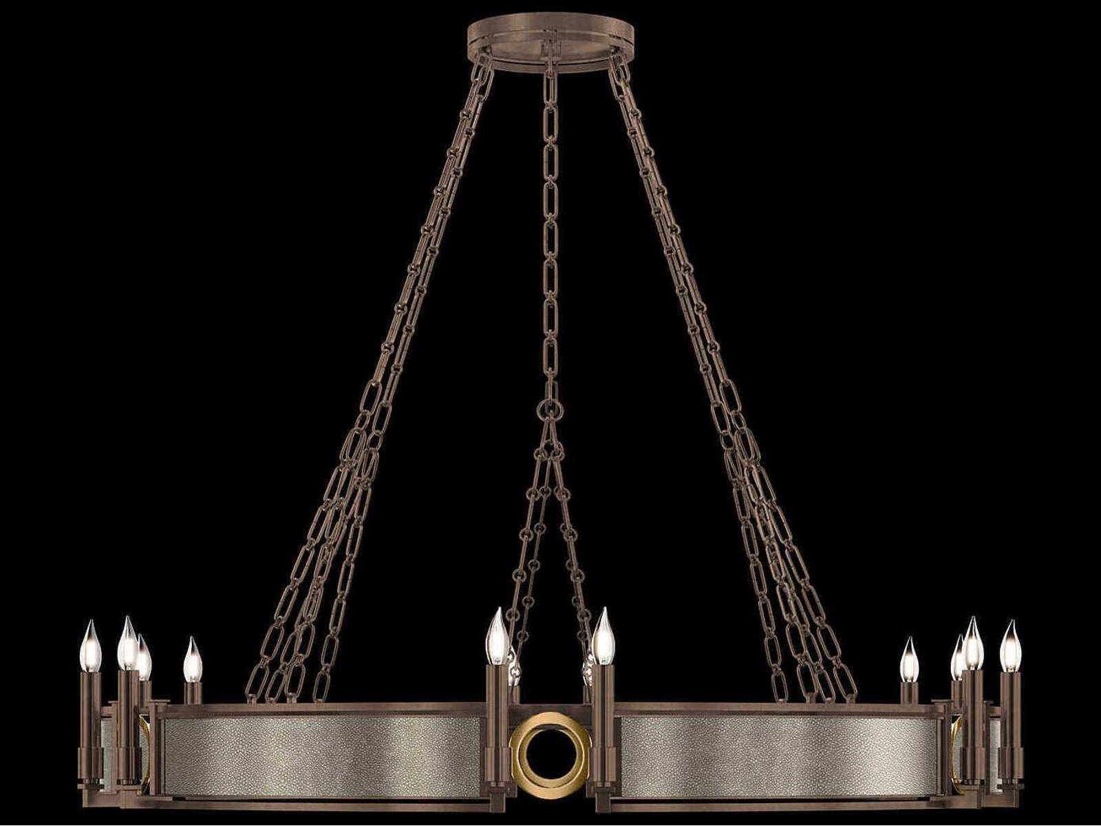 Fine Art Handcrafted Lighting 12-Light Mirage Round Chandelier in Bronze