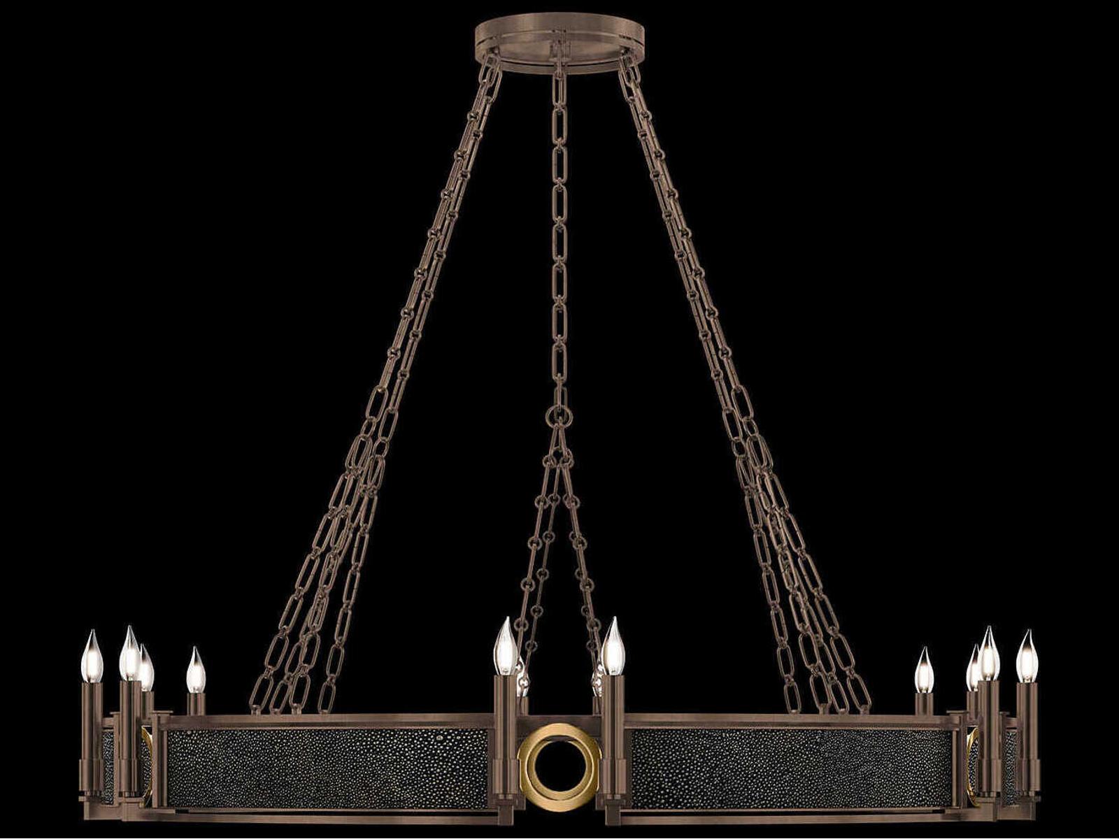 Fine Art Handcrafted Lighting 12-Light Mirage Round Chandelier in Bronze